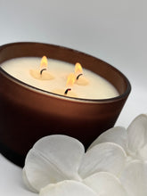 Load image into Gallery viewer, Frosted Amber Three Wick Candle
