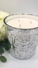 Load image into Gallery viewer, Christmas Electroplated Silver 3 Wick Luxury Candle
